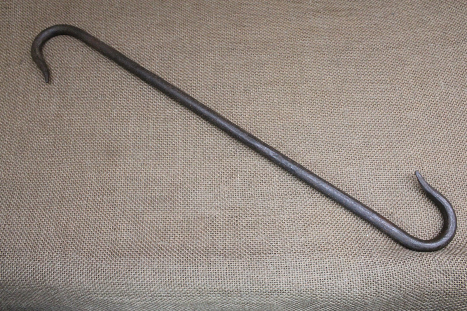 Old Trammel Crane Hook Hearth Rustic Wrought Iron 1800’s Fireplace 17 1/4”