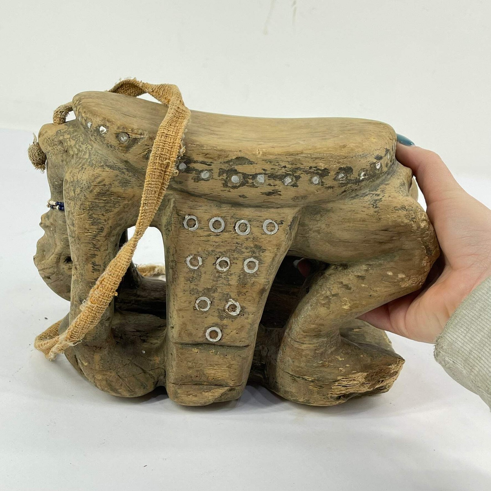 Tabwa Figural Stool with Strap Congo