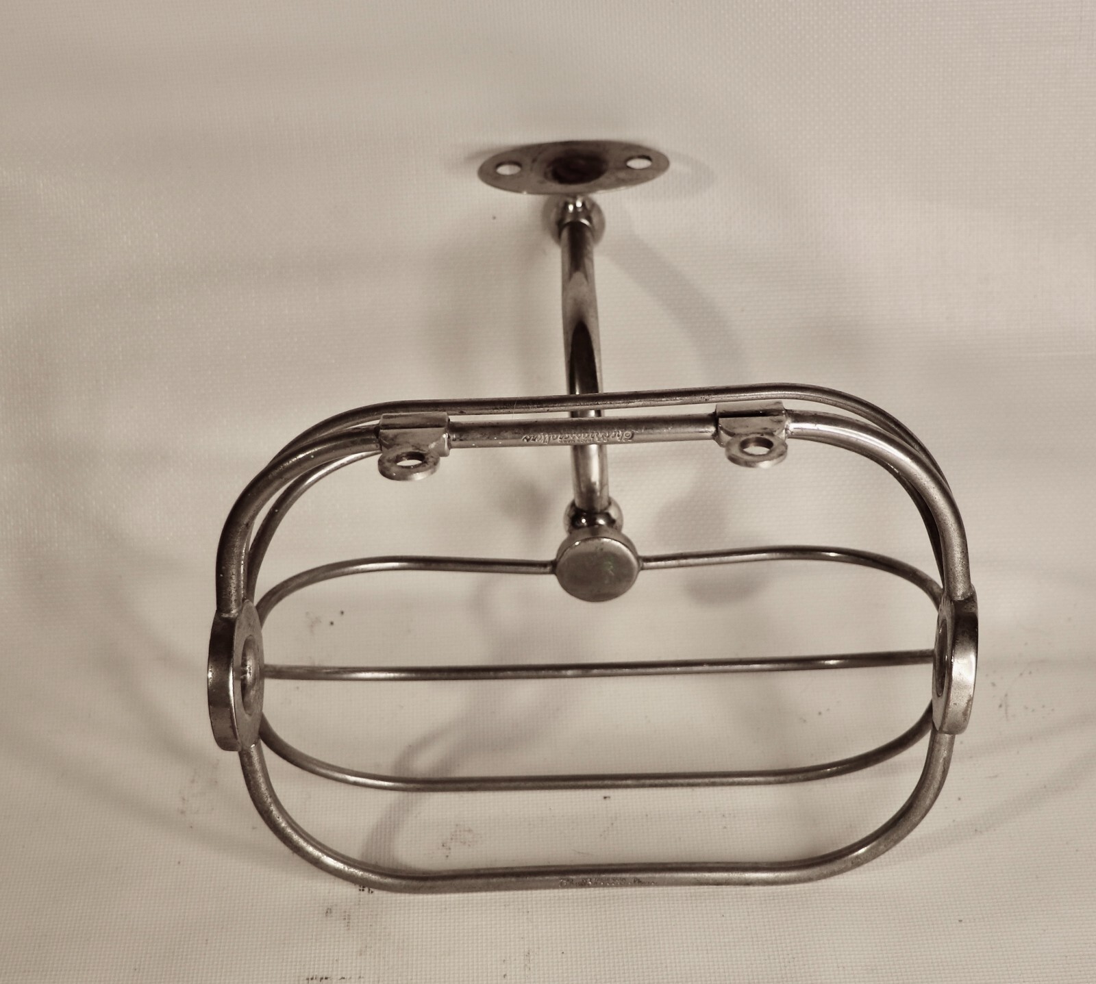 ANTIQUE BRASSCRAFTERS WALL MOUNT SPONGE HOLDER NICKEL OVER BRASS