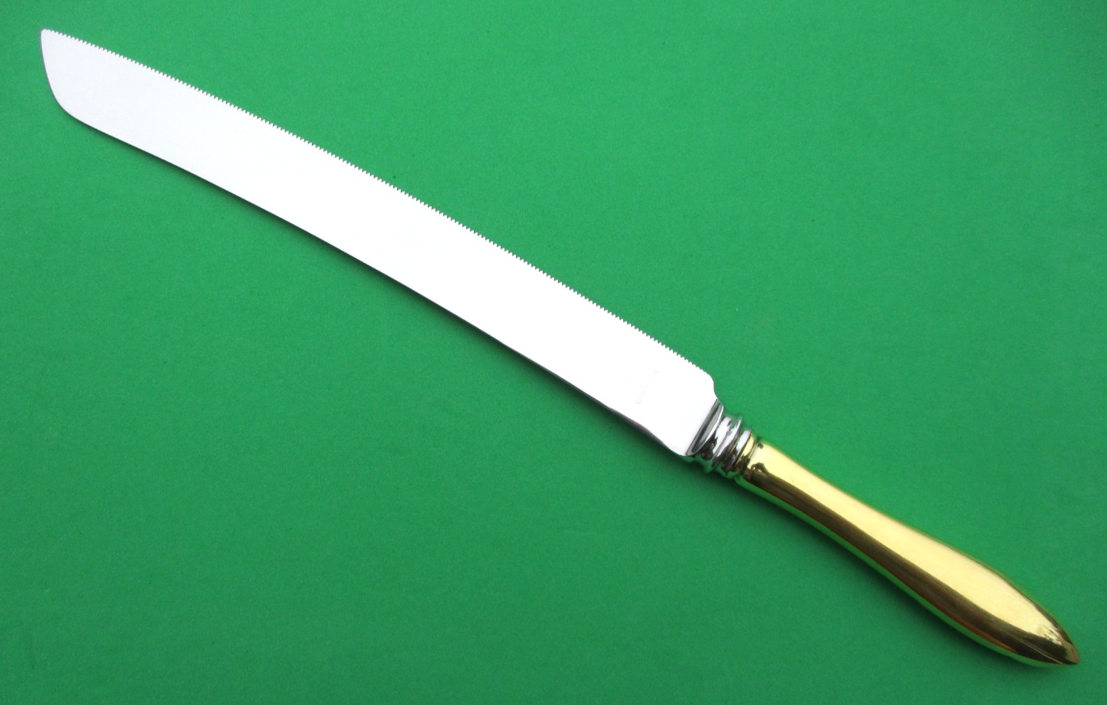 Gorham Sheffield England Wedding Cake Knife, Sterling Silver Gold Tone Handle