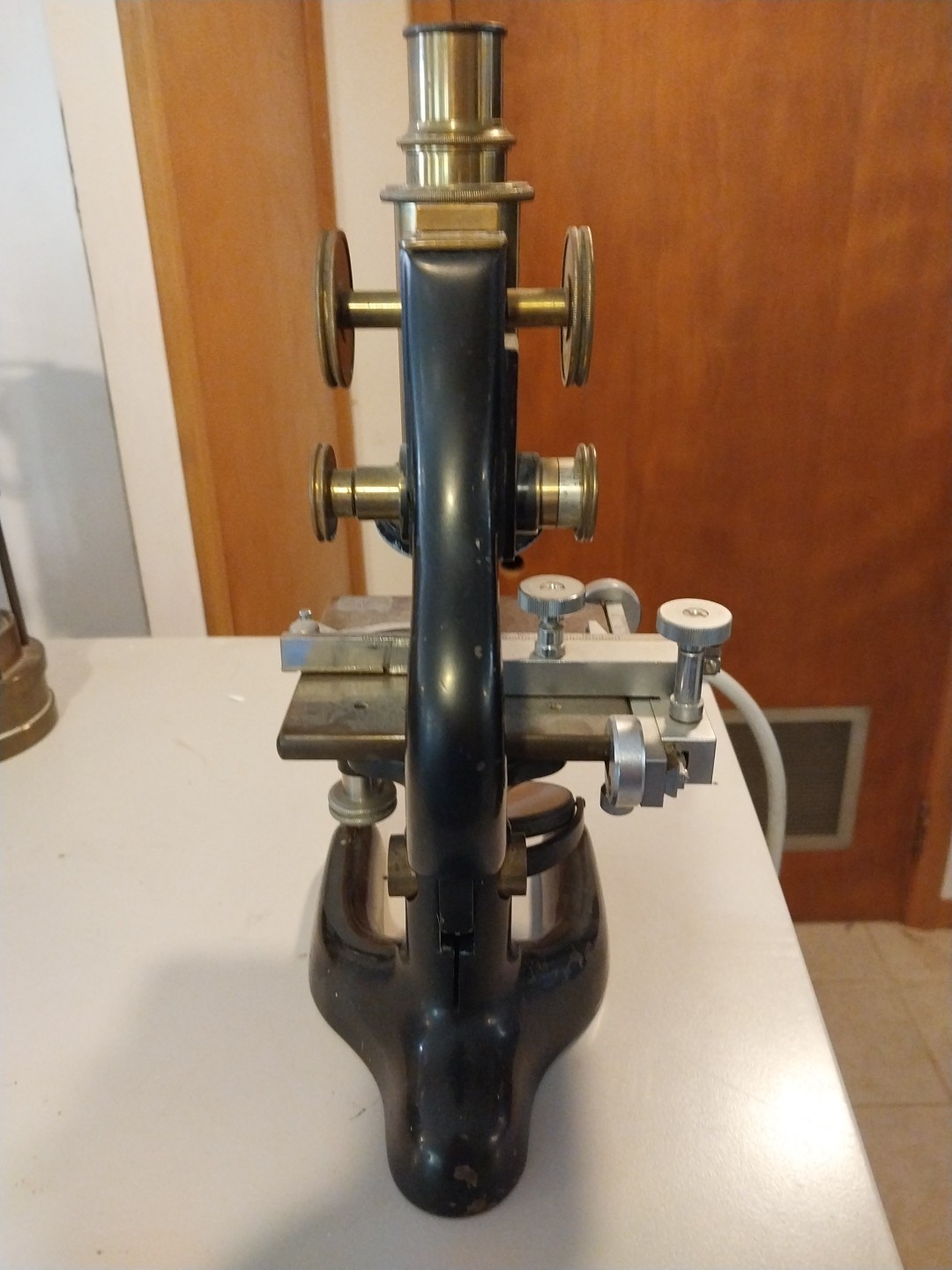 Antique Bausch And Lomb Microscope Patent 1915 Rochester New York.