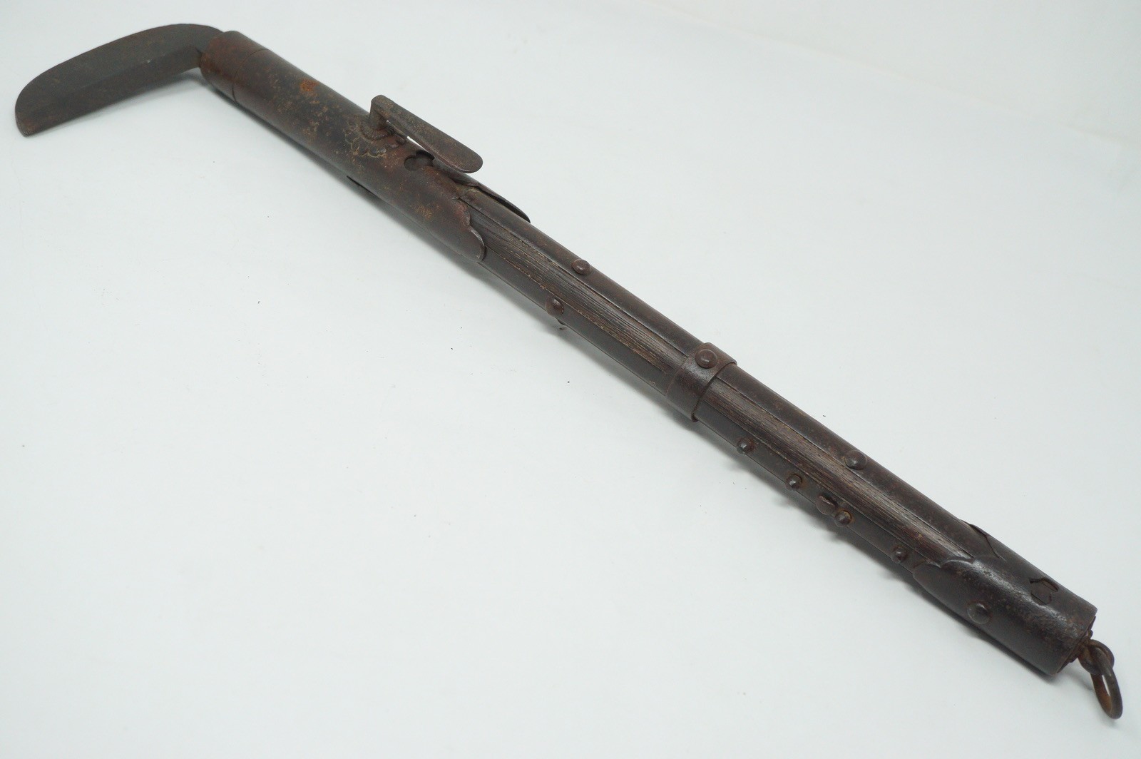 Japanese Firefighter Crowbar Antique Edo-Meiji Era Hikeshi from Japan 0331G13