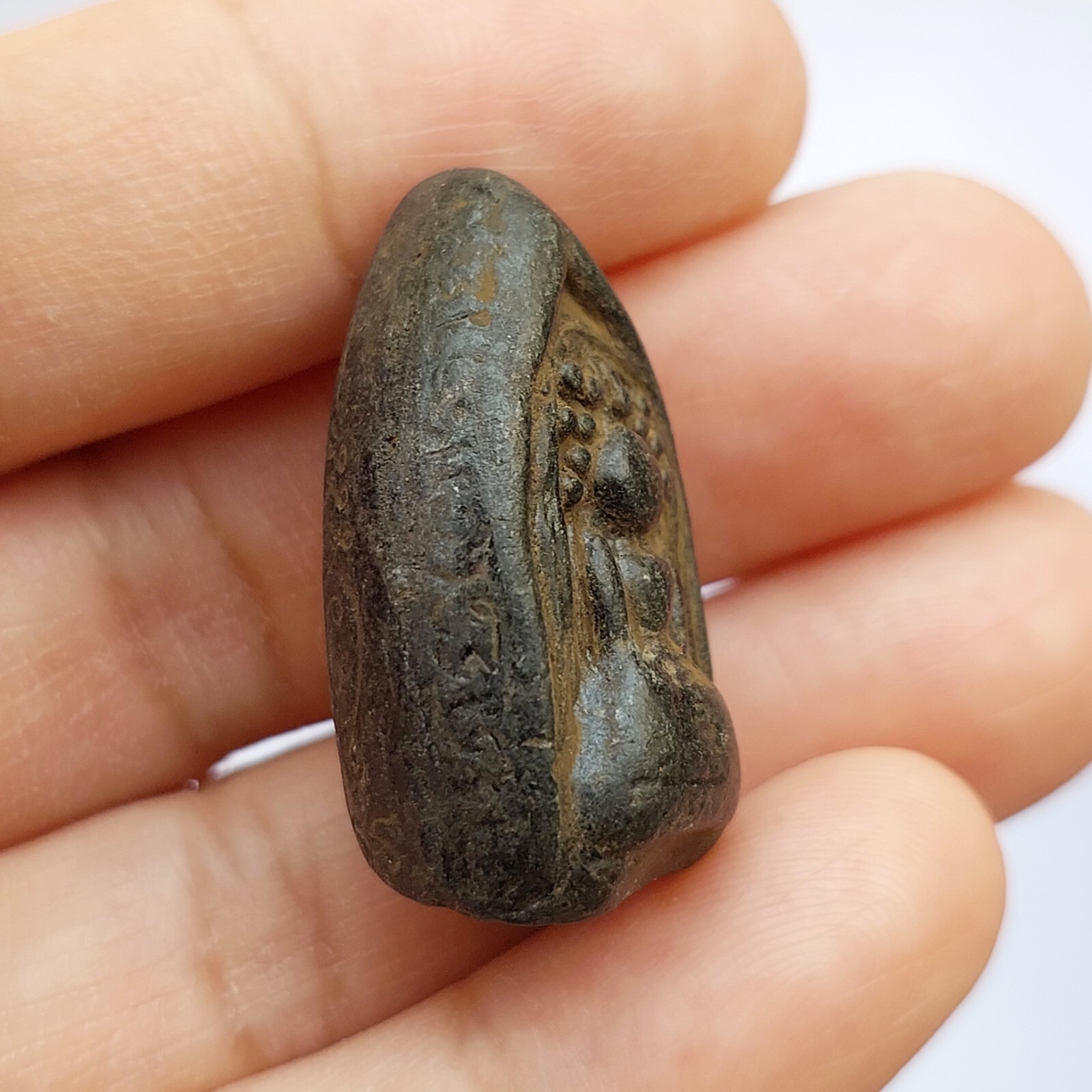 Buddha Phra Kring Khong Takhian Old Thai Amulet 22nd-23rd Buddhist Century