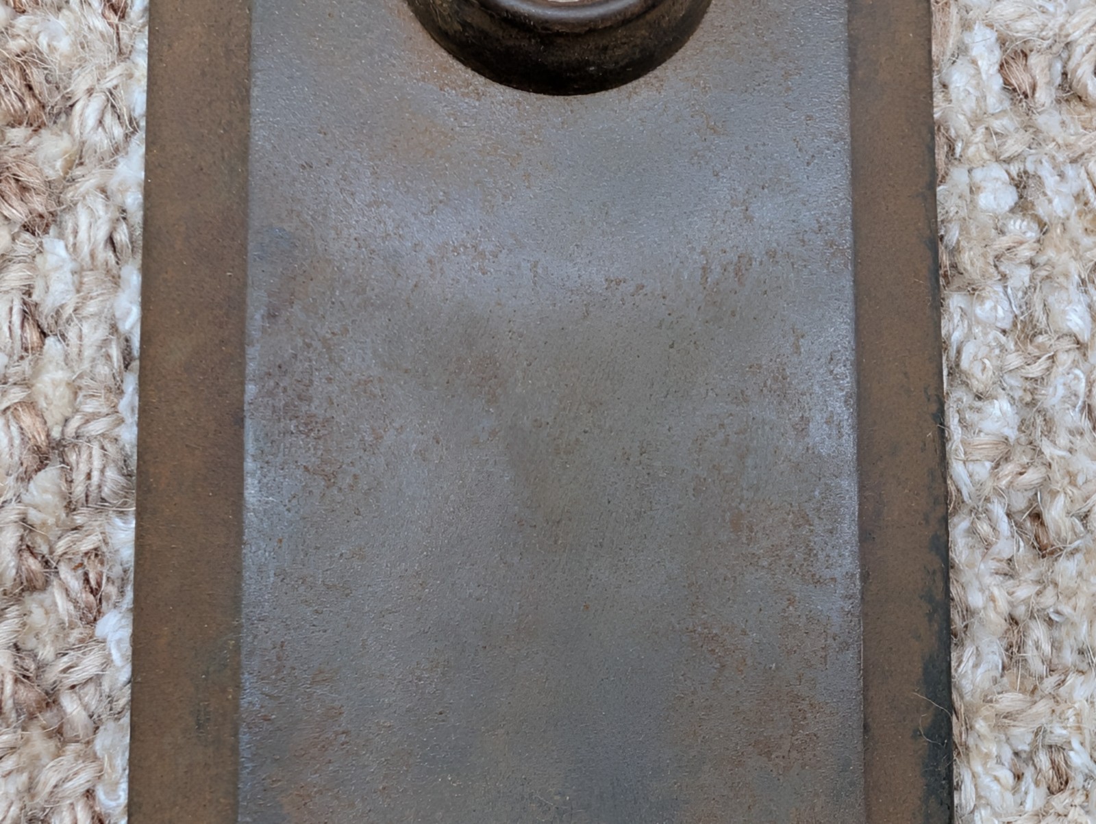 2 3/4″ x 10″ Antique Stamped Steel Door Knob Plate