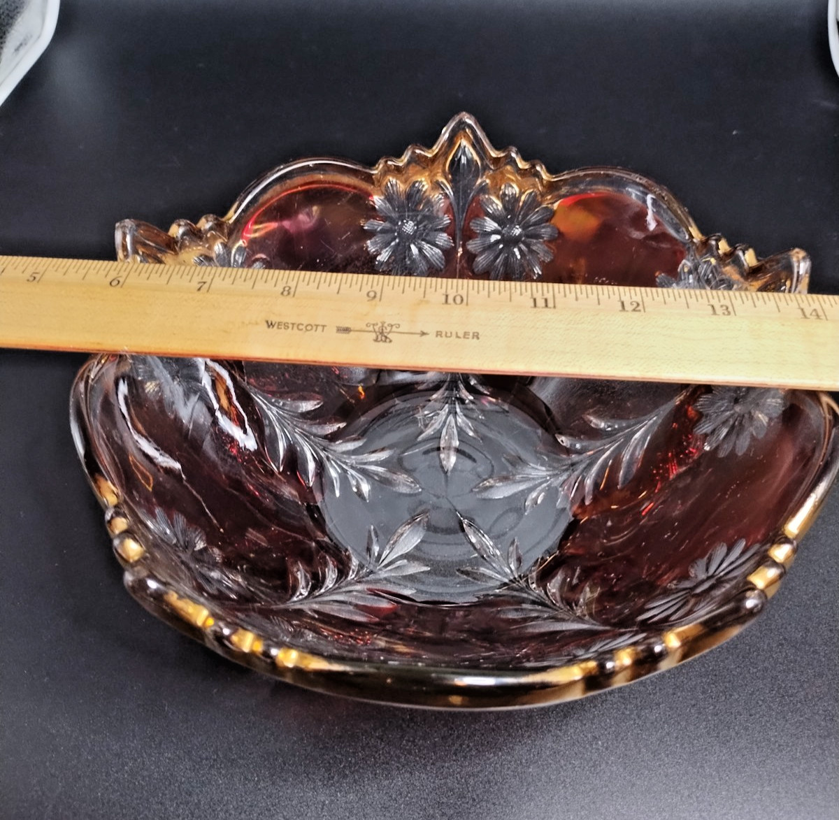 EAPG Ruby Stain “McKEE’S PURITAN” (10) Piece Berry Set