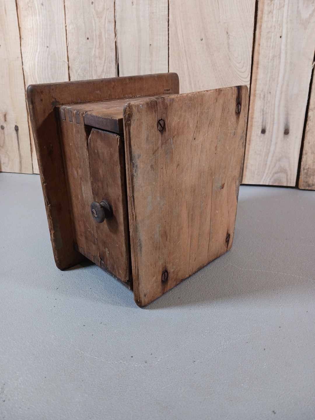 Antique Primitive Coffee Grinder Works! Hand Crank
