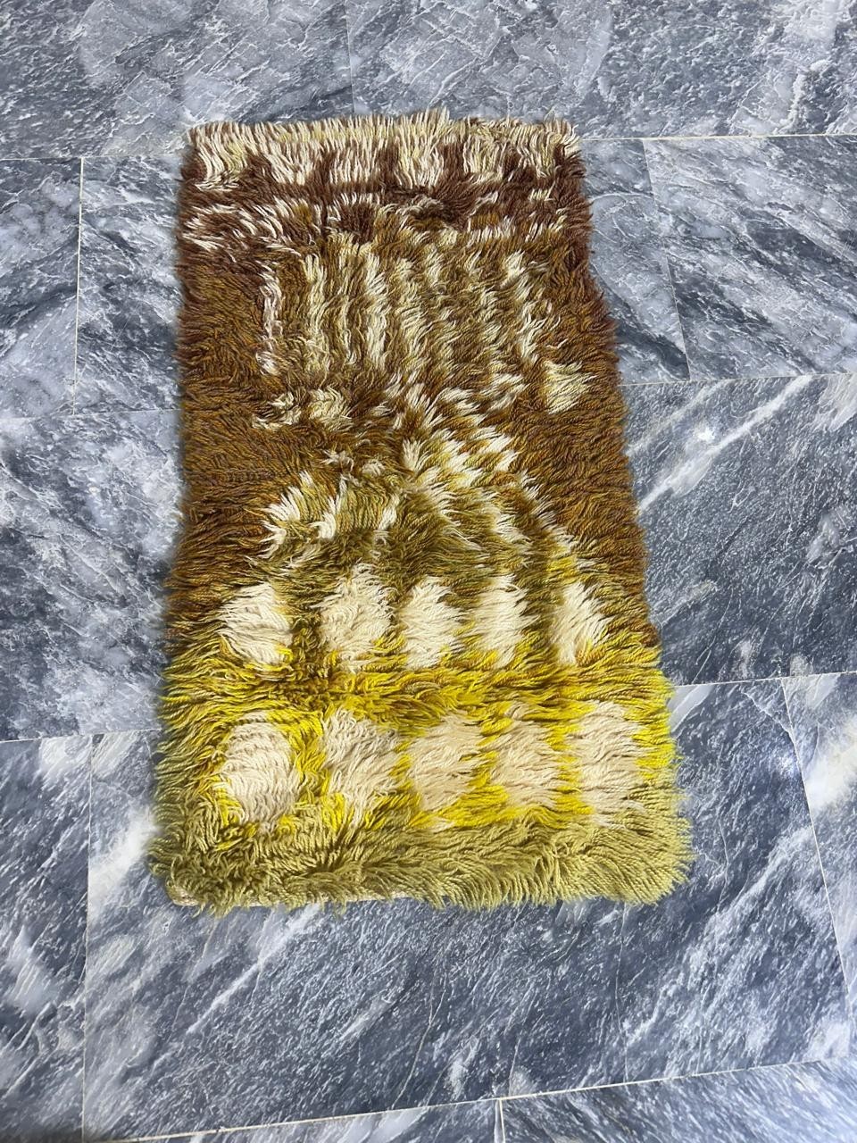 Vintage Scandinavian Rug,shaggy Rug Area Rug,Modern Desgin,Swedish Rug-