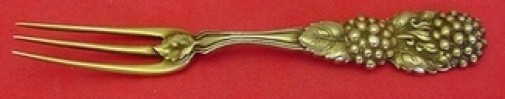 Blackberry by Tiffany and Co Sterling Silver Strawberry Fork Vermeil 4 1/4″