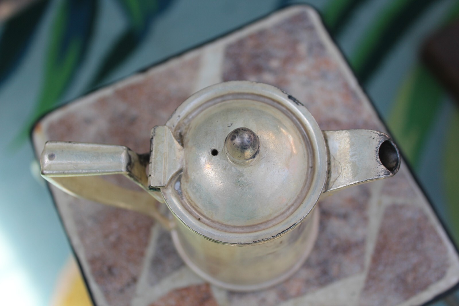 Antique / OLD “Gorham Silver E P Soldered 014734 — 8 oz. ” Creamer with Lid
