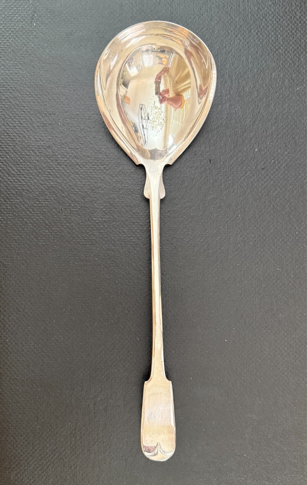 Antique 1847 Rogers Bros A1 Silverplate Serving Punch/Soup Ladle Fiddle 13.5″