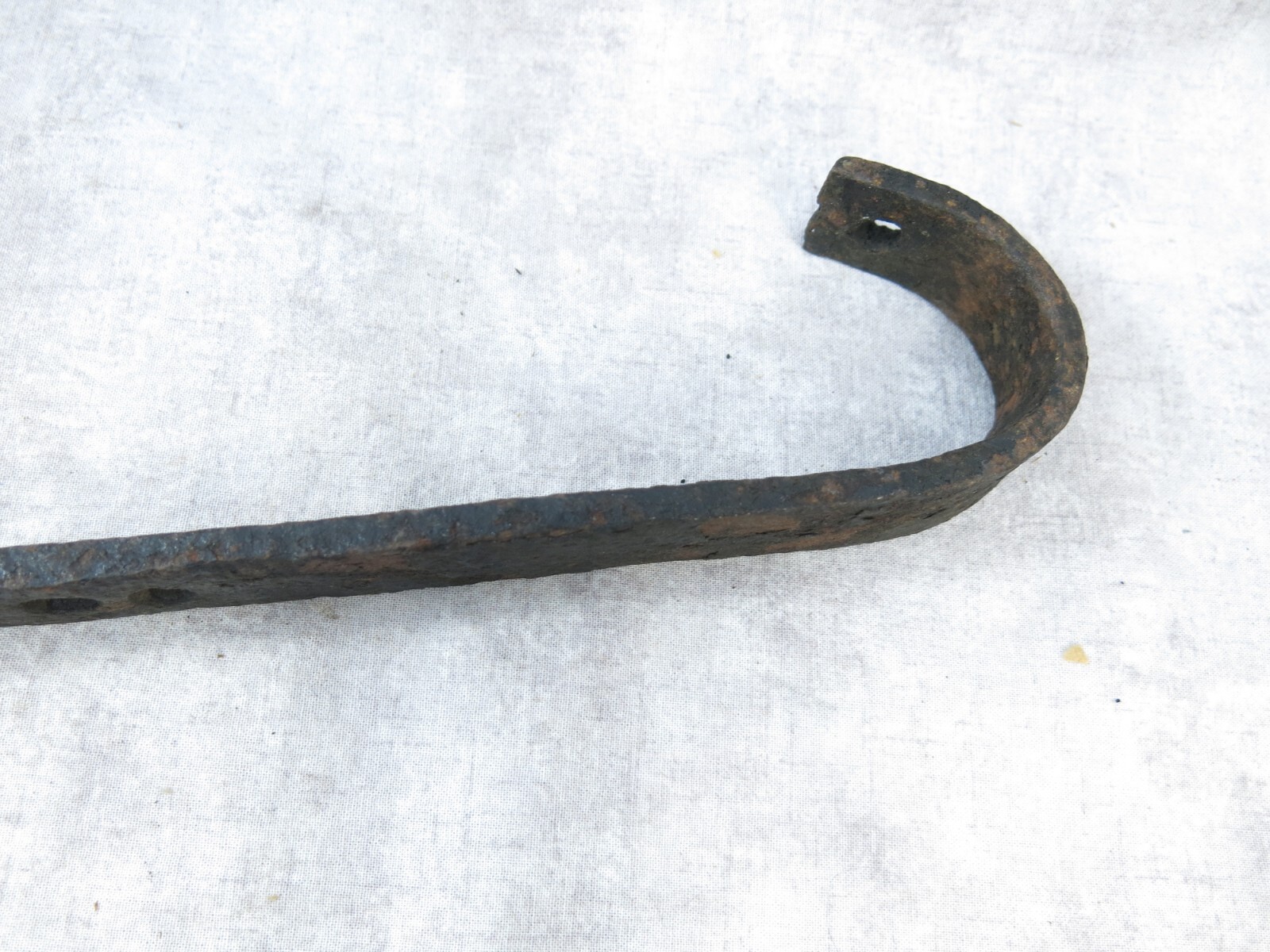 Antique Privative Blacksmith Forged Hook Blacksmith S Hook About 14-1/4″ Long