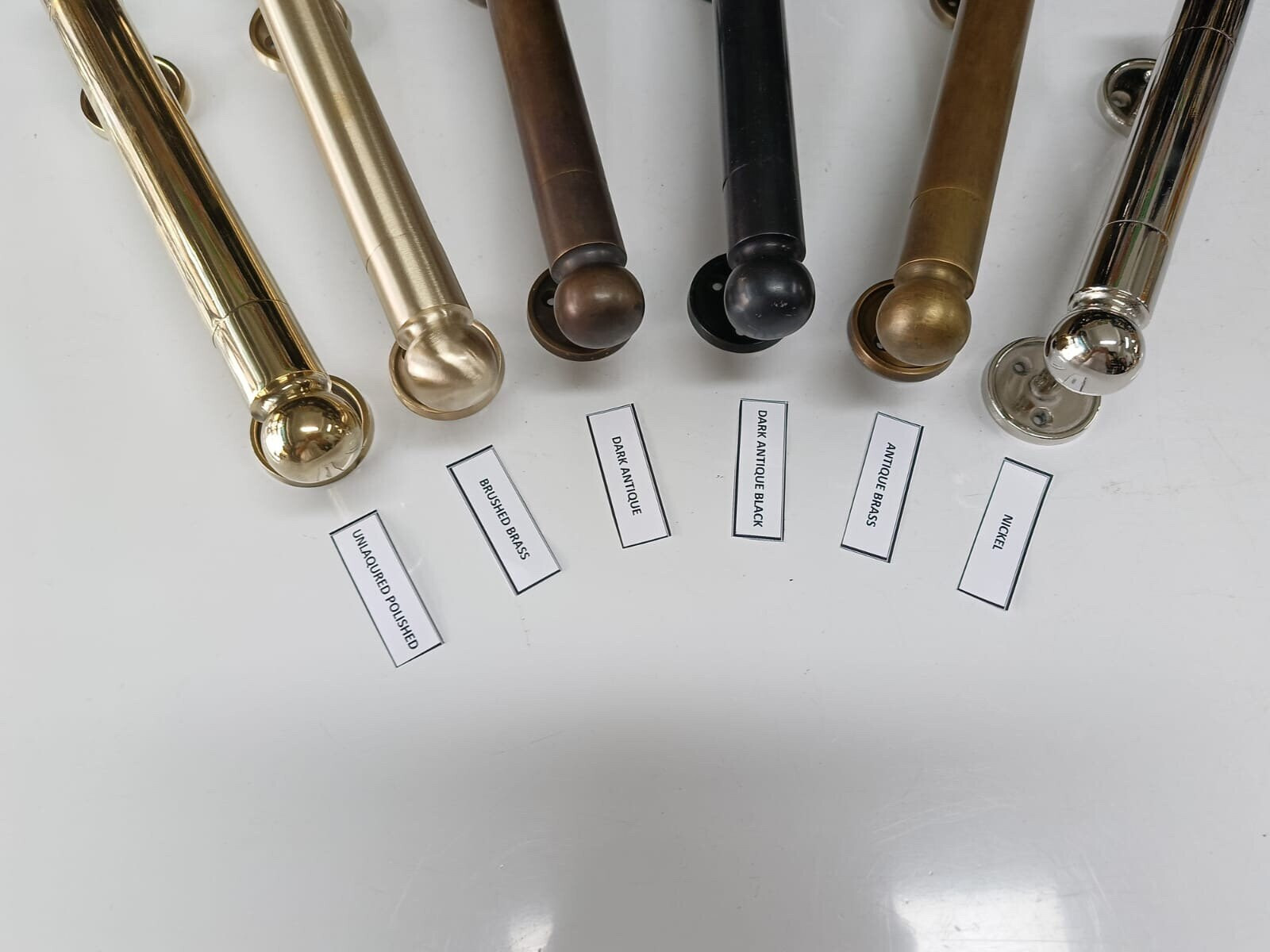 12″ large DOOR handle pull solid SPUN hollow brass RAIL aged old style 30 cm ROD