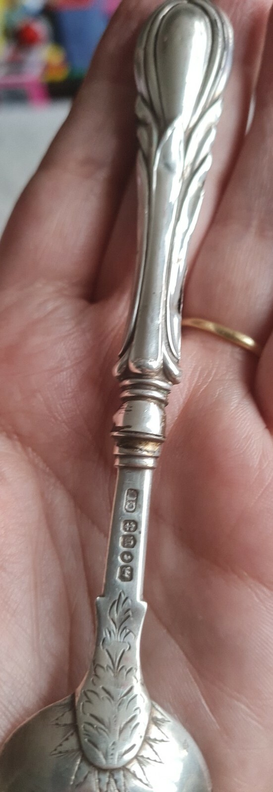 Antique Jam Spoon Silver Victorian sterling George Unite Birmingham 1843 Gift