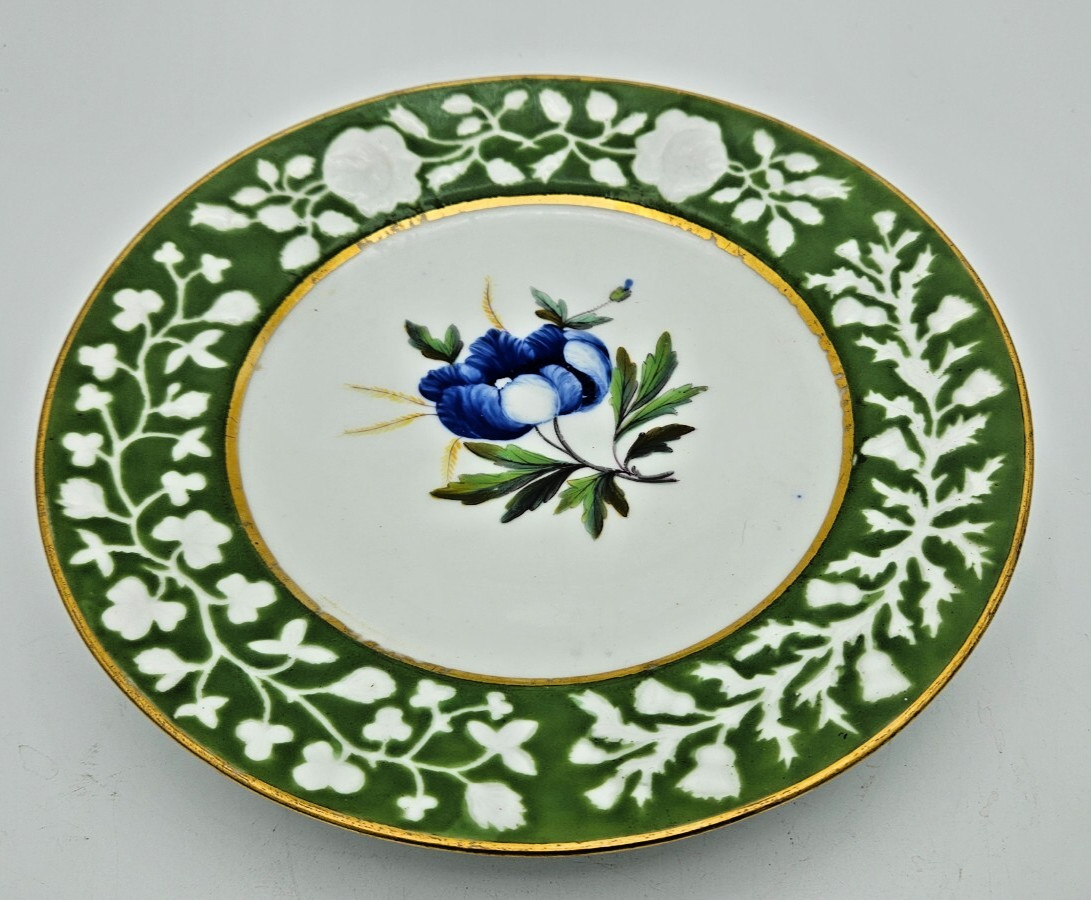Chamberlain Regent China Plate Hand-Painted Early 1800s London – Beautiful