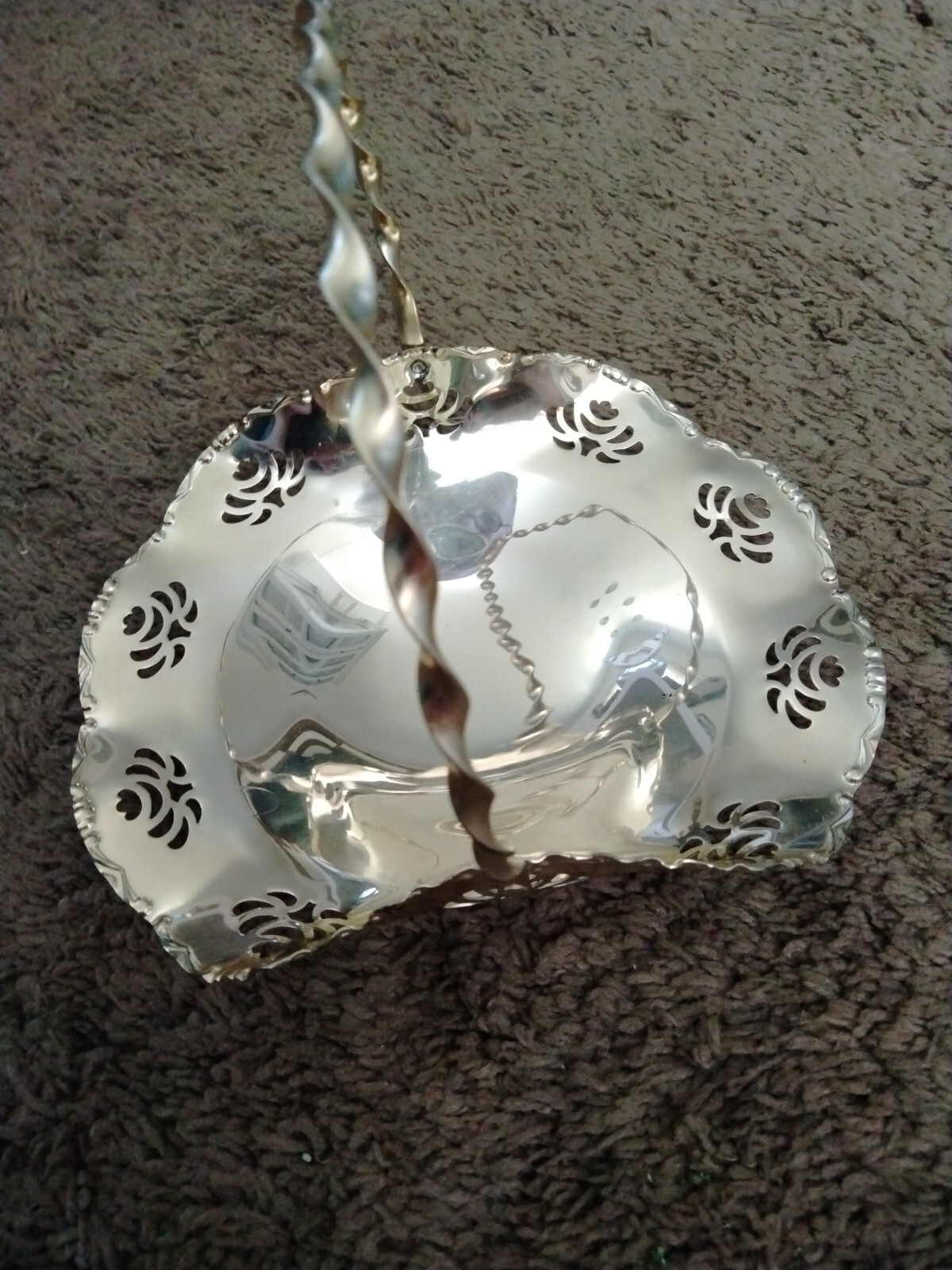 Vintage Ornate Silver Plated Basket BMF Western Germany