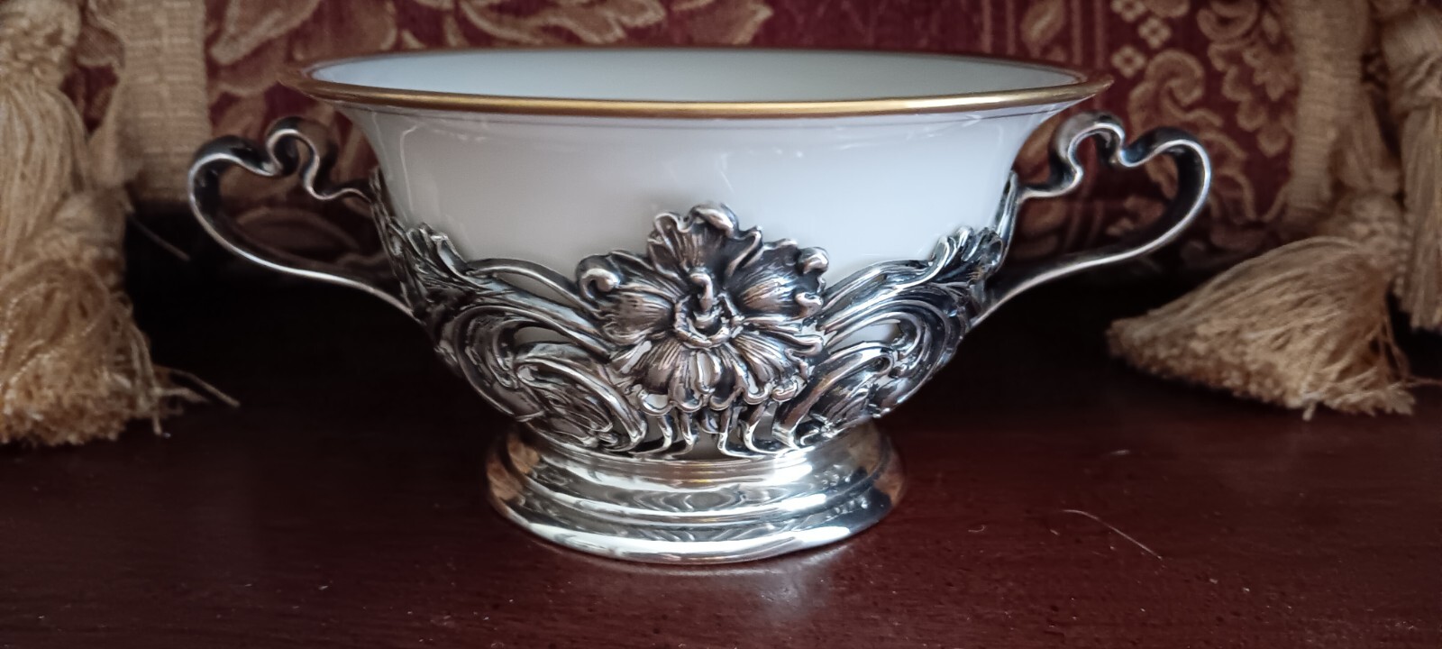 Hefty Sterling Bouillon Cup Holder by Unger with Special CAC Liners, RARE!