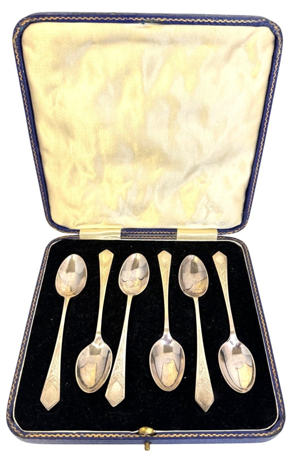 Vintage Set of Lee & Wigfull Sheffield England Silver Plated Teaspoon Spoon Set