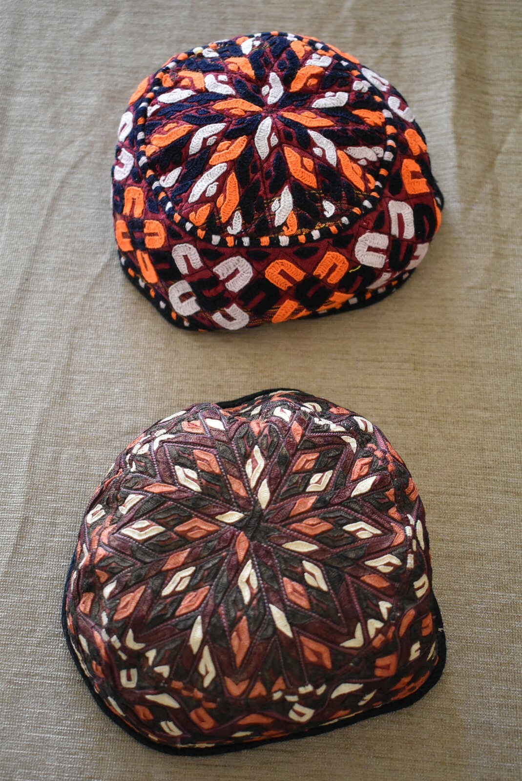 Fabulous Antique Rare Tribal Hat 6” x 6” Collector’s Piece Hat Silk Embroidery