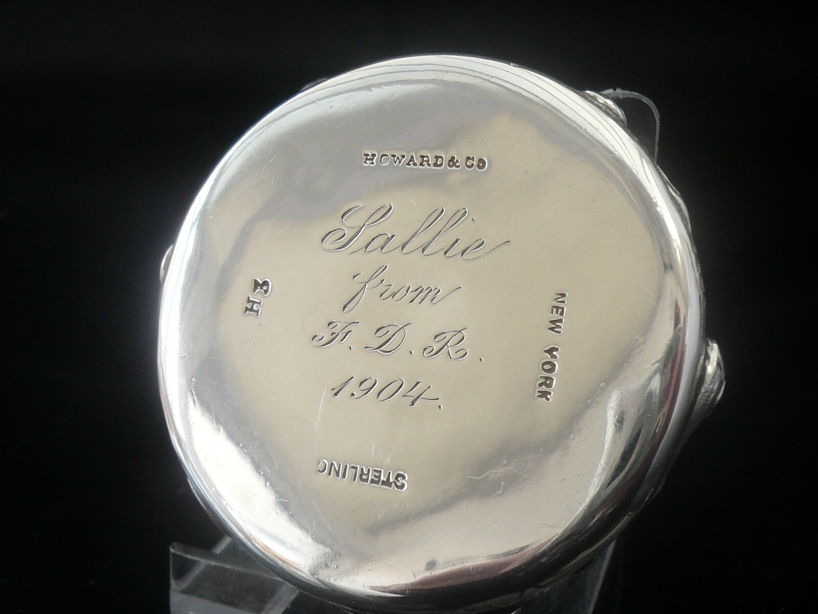 Sterling Silver Circular Box A Gift From Franklin Delano Roosevelt FDR 1904