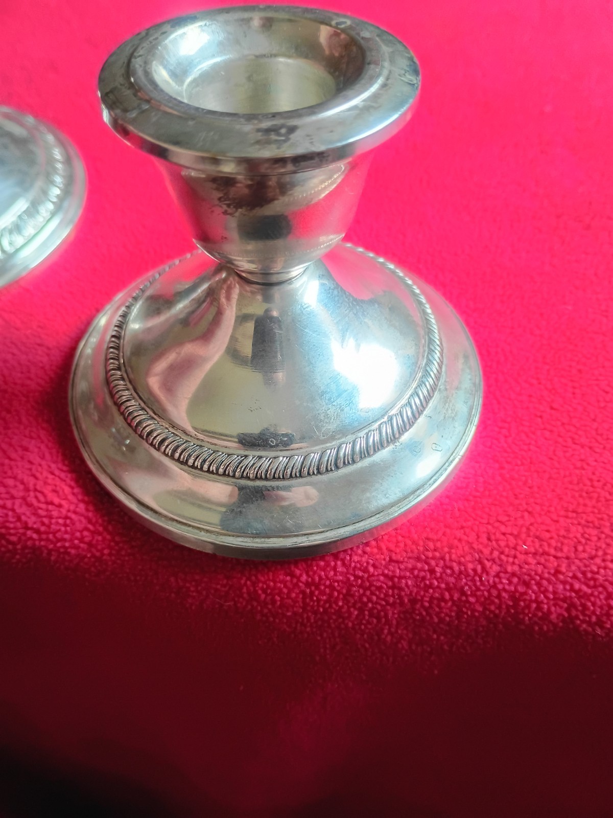 pair of weighted sterling silver candlesticks See Photos Read Description