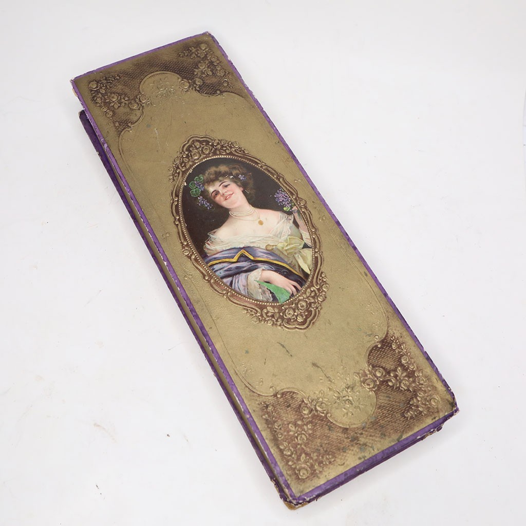 Rare Antique J.S Fry & Sons Ltd Bristol ART DECO Photo Chocolate Paper Box