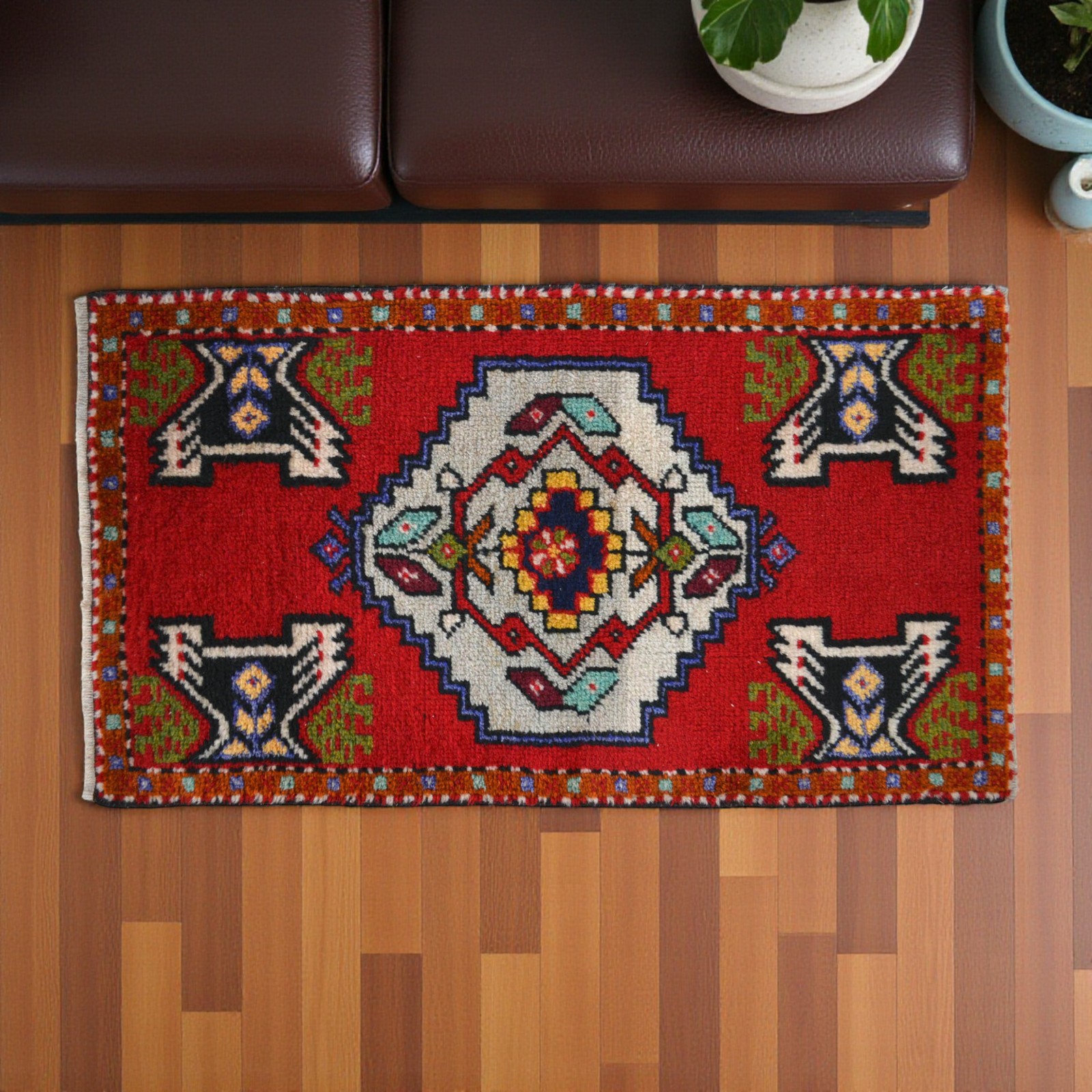 Hand Knotted Turkish Rug Small Rug, Door mat, Kitchen Rug Entry Decor 2×3 ft apr