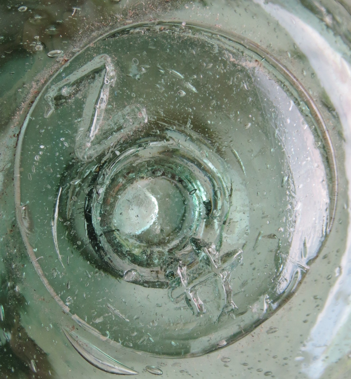 JAPANESE GLASS Fishing FLOAT 3″ Sea Green Makers Mark WP #120 USA BZ