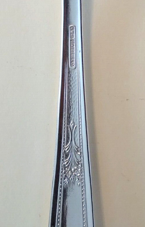 Fairfield Beveltime Pattern 8″ Slotted Tomato Serving Spoon Silverplate