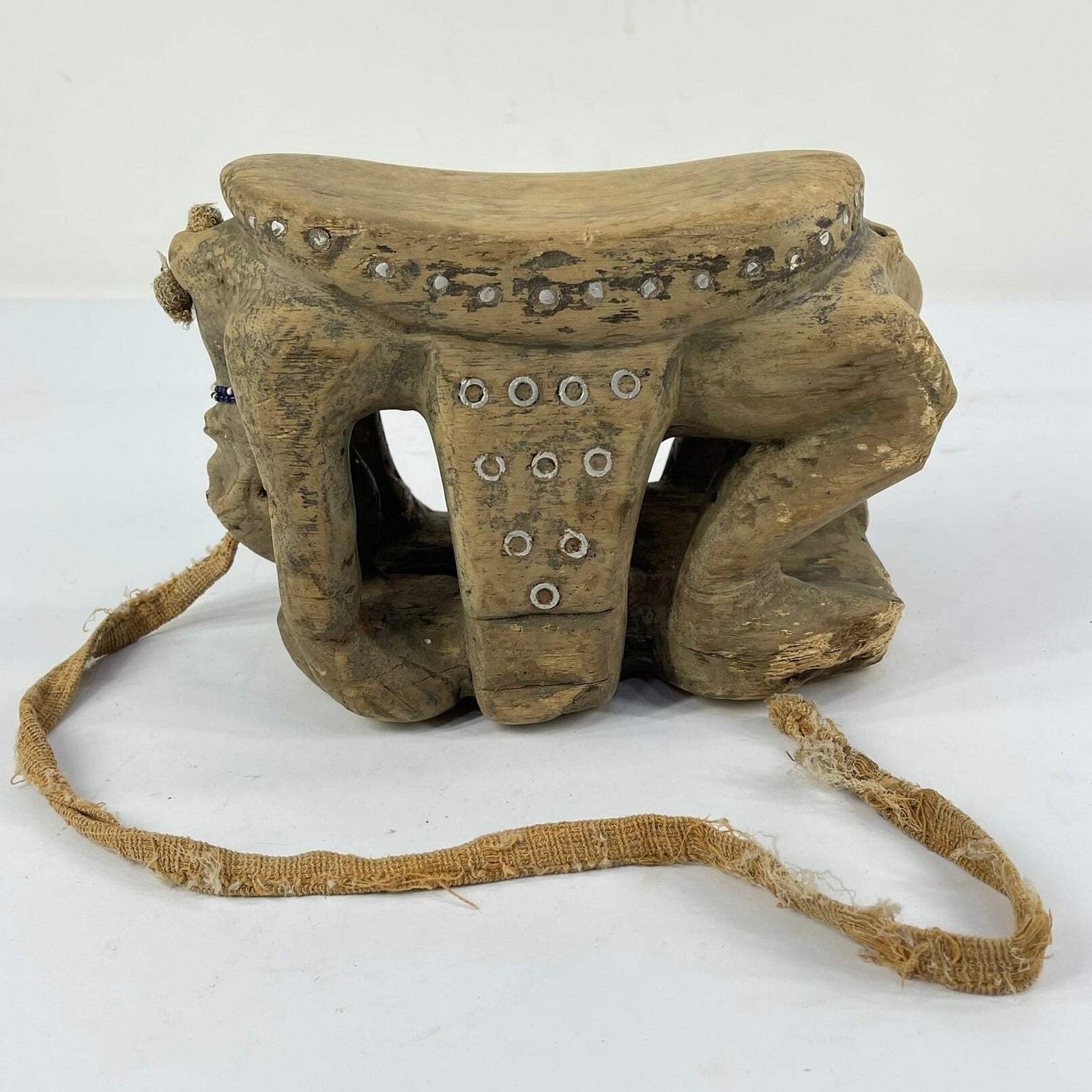 Tabwa Figural Stool with Strap Congo