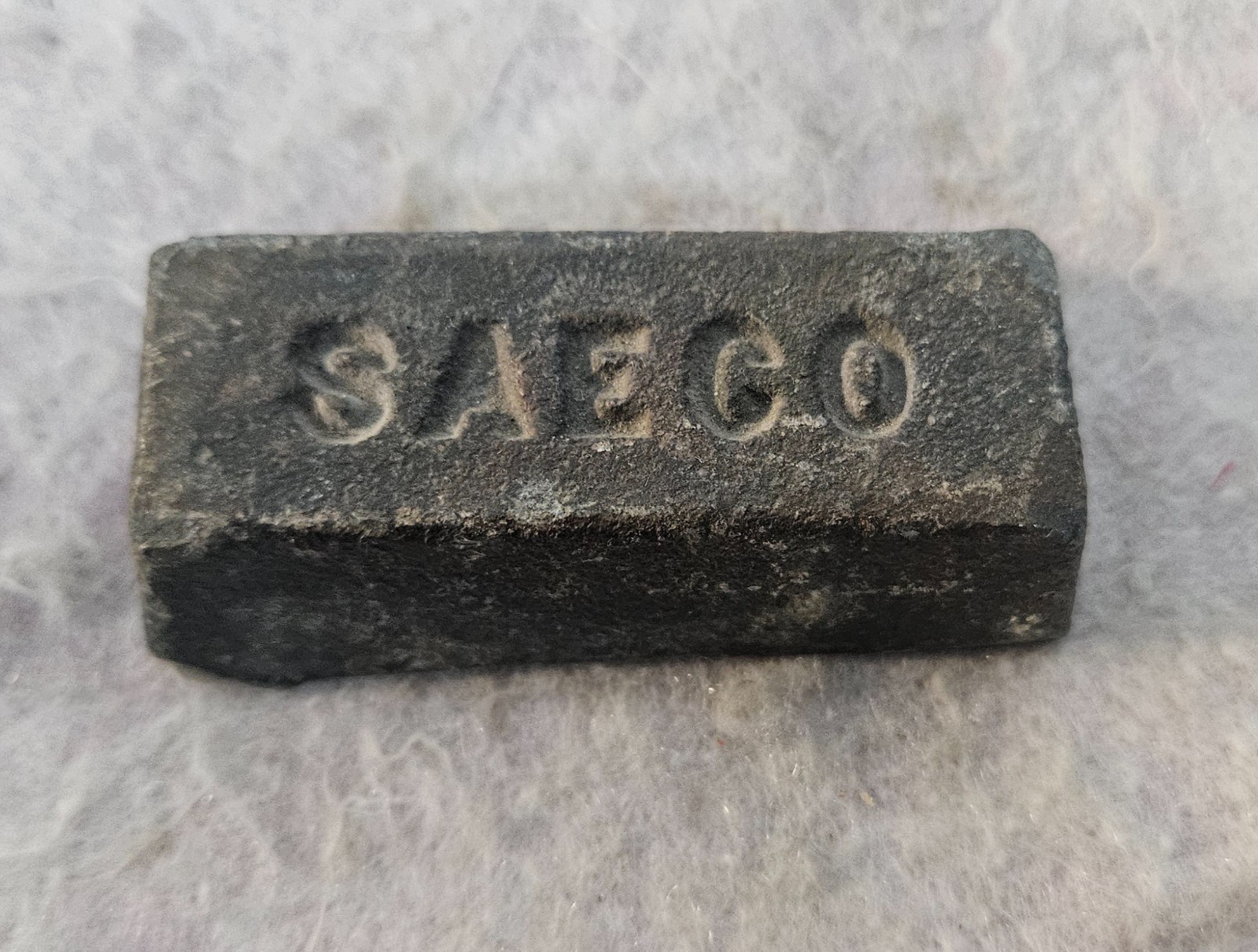 Vintage maybe Antique Saeco 1lb Lead Bar Ingot for Weights Sinkers