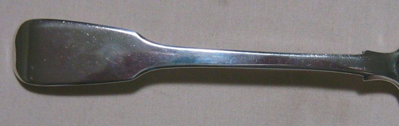 FIDDLE BACK or TIPPED TABLE SPOON 1825 ENGLISH STERLING
