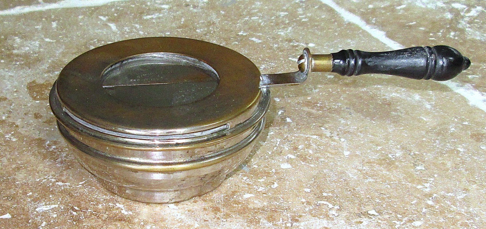 Antique Manning Bowman Co. Chafer Burner PAT 1898-1901 Silver Tone