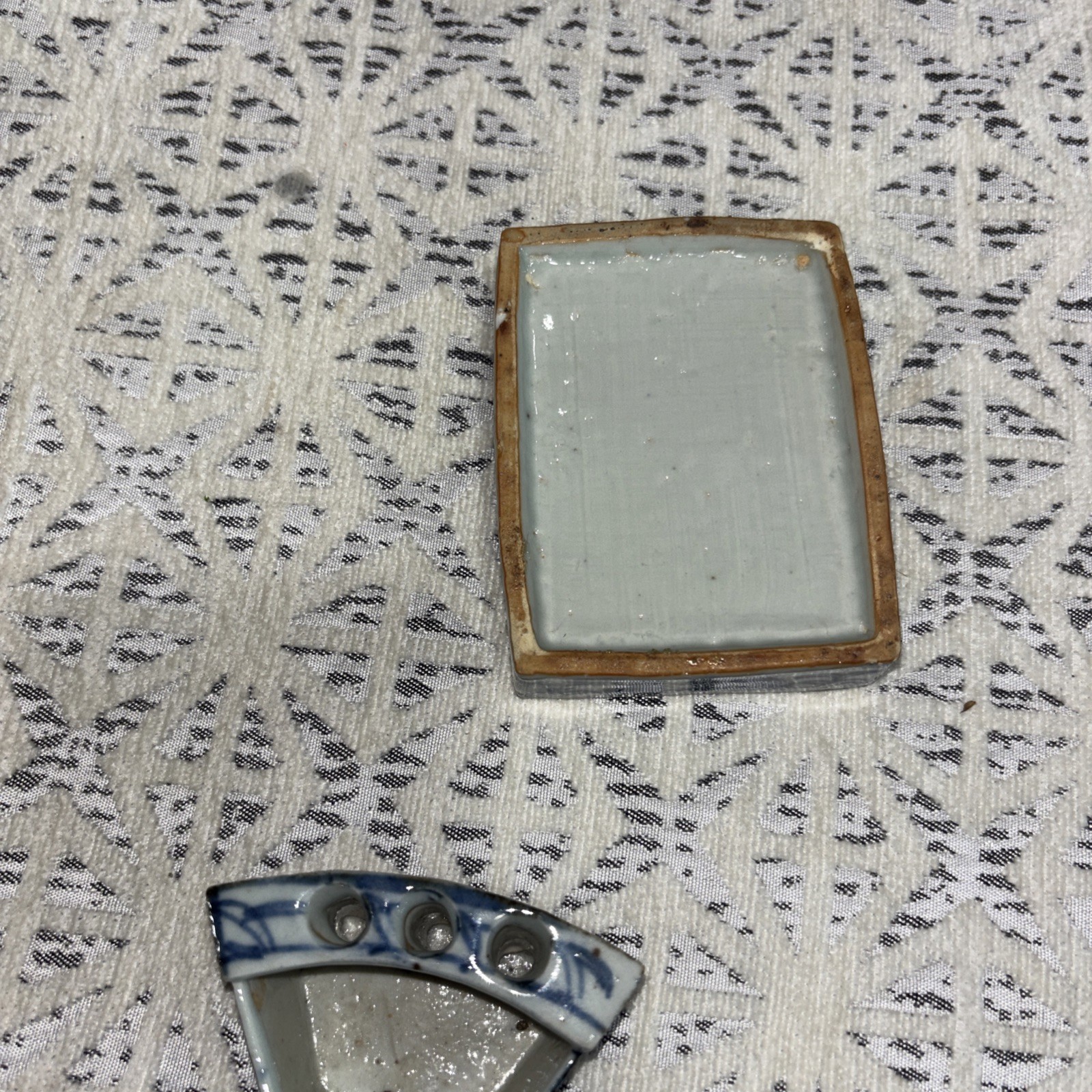 ANTIQUE CHINESE PORCELAIN SCHOLARS INK BOX