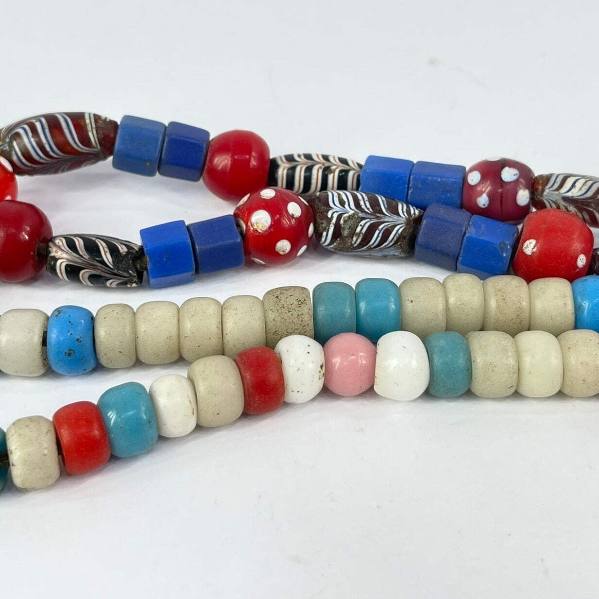 Ethiopian Medicine Man Necklace with Rare Feather Beads 46 Inch