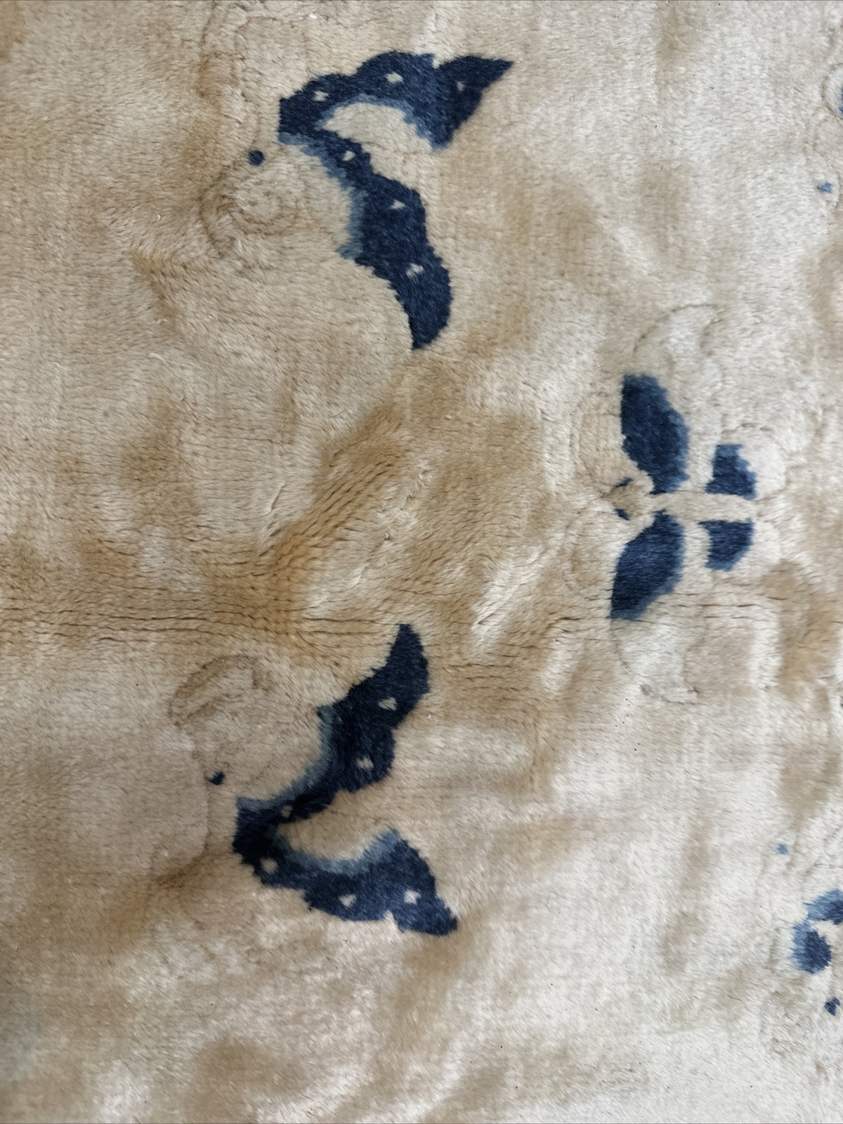 Vintage Antique Chinese Art Deco Oriental Rug Handmade Wool/cotton Floral (116)