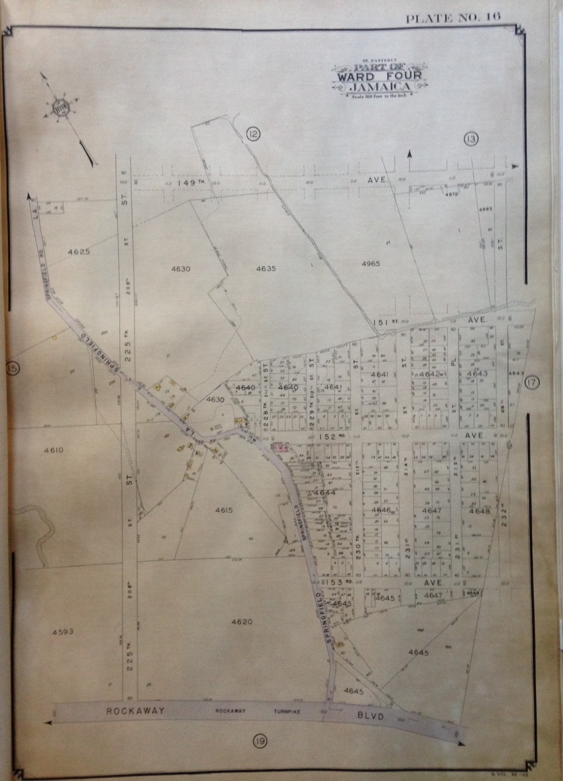 ORIG 1945 E. BELCHER HYDE ROSEDALE BEFORE JFK AIRPORT QUEENS NY PLAT ATLAS MAP