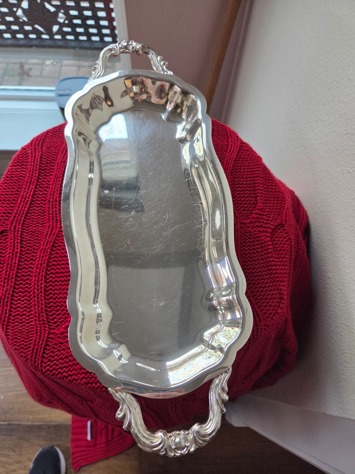 Footed Celery Dish Silverplate Hollowware by Leonard Silver Mfg Co. 11.5x 5.5″