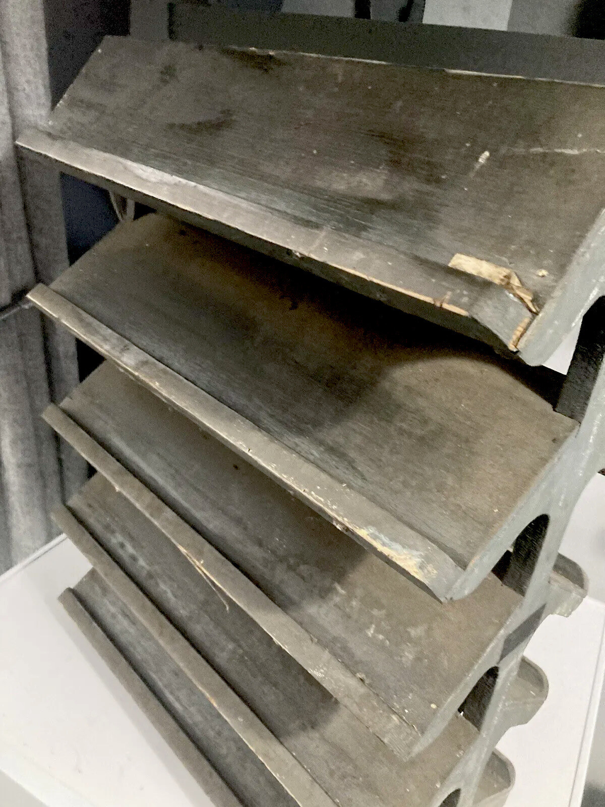 Antique Scratchbuilt Printers Type Setting Stand 21”x 16” X 7” Approx
