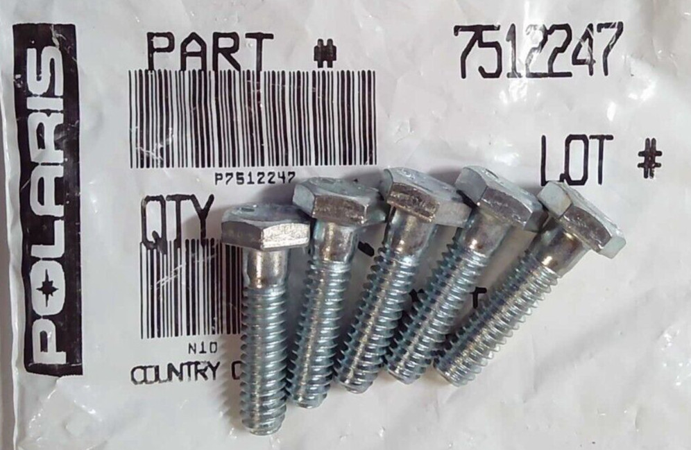 NOS POLARIS SNOWMOBILE SUSPENSION SCREW QTY5 7512247 NEW OEM