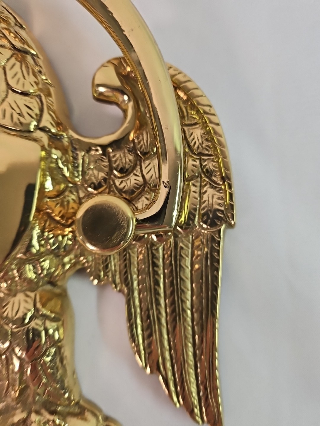 VTG Harvin American Eagle Design Heavy Cast Brass Door Knocker Size 8.5 X 5.5