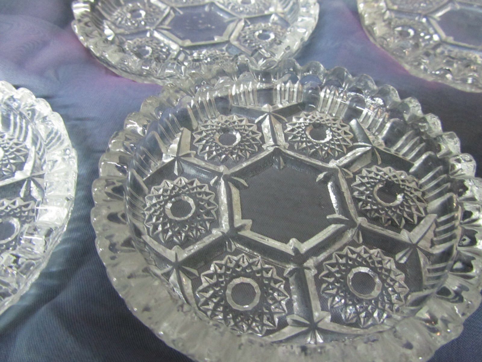 Vintage Italian Crystal Coasters or Ashtrays (5) GA-A-1