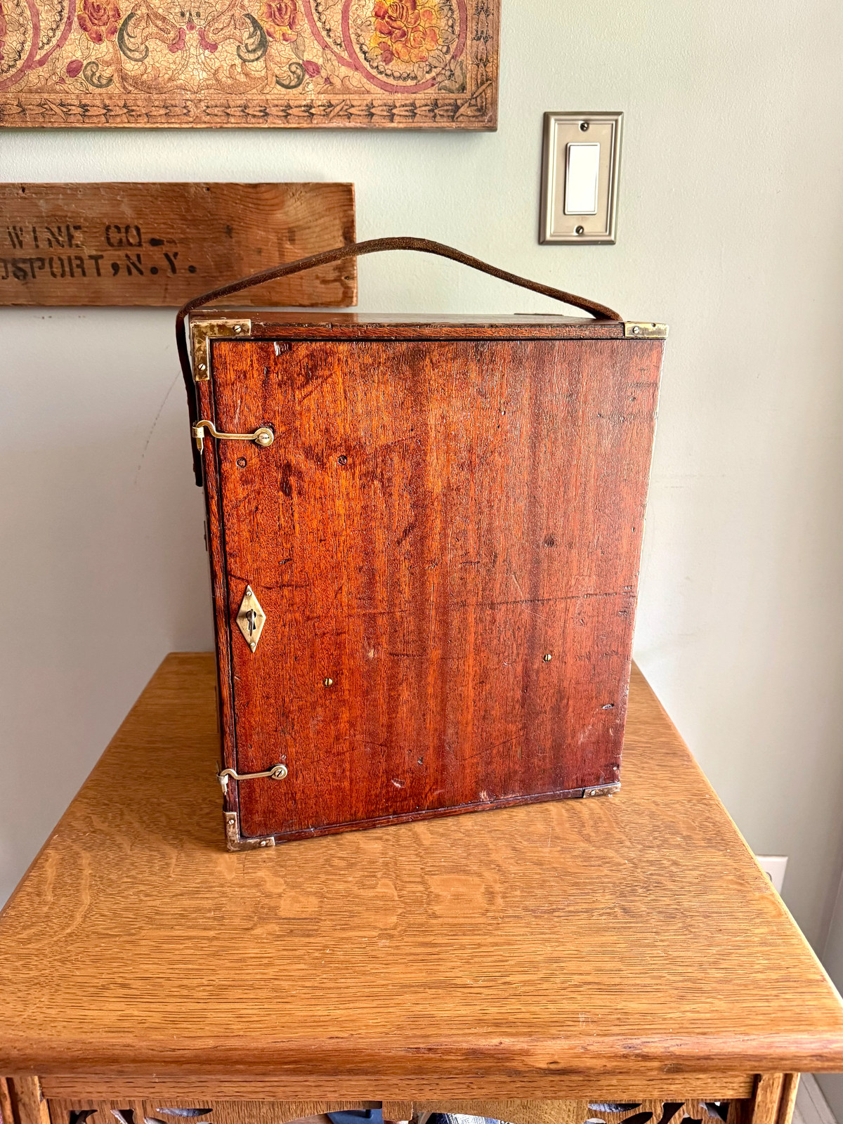Vtg Wood Keuffel & Esser Box | Wooden Survey Transit Box | Wood Dovetailed Box