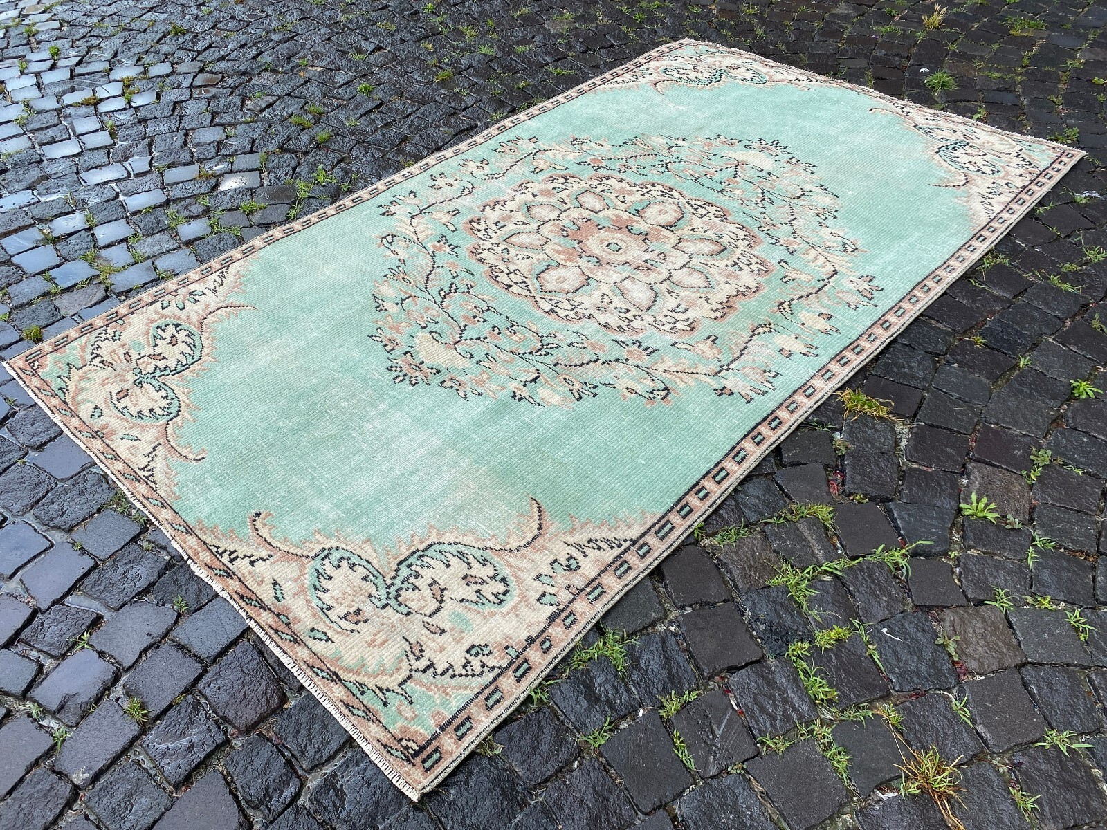 Large rug, Turkish rug, Wool rug, Vintage rug, Handmade rug | 4,5 x 8,0 ft