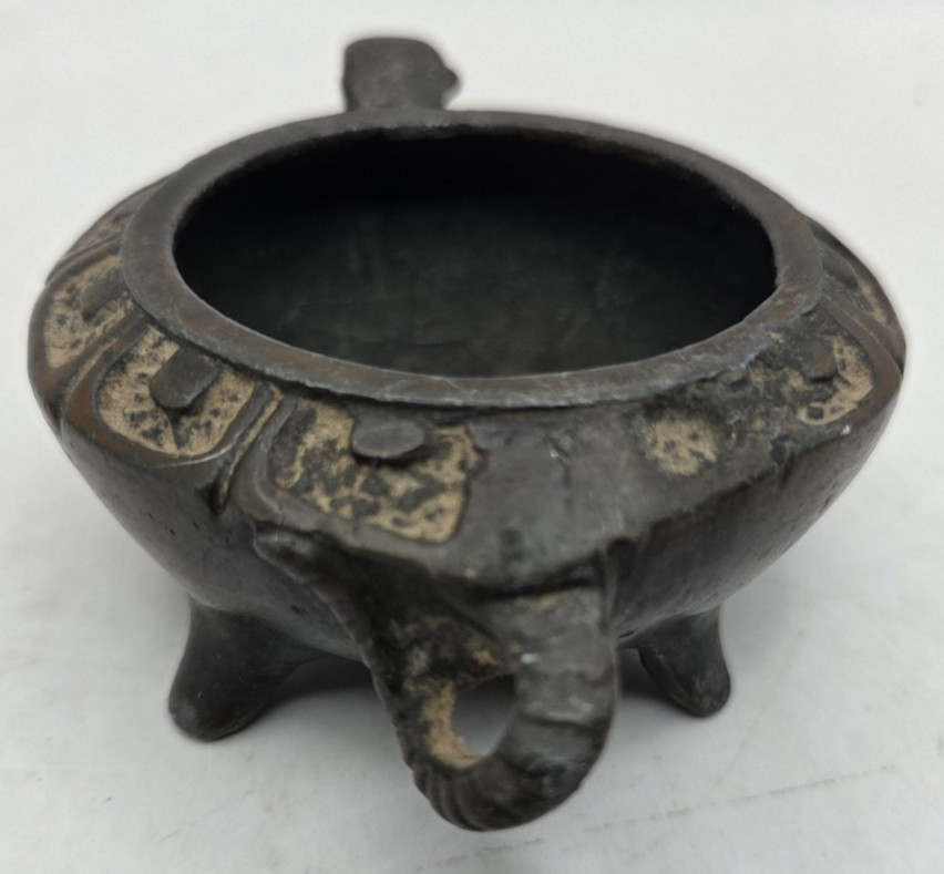 James W. Tufts Boston Dish with Metal Turtle Incense Bowl?