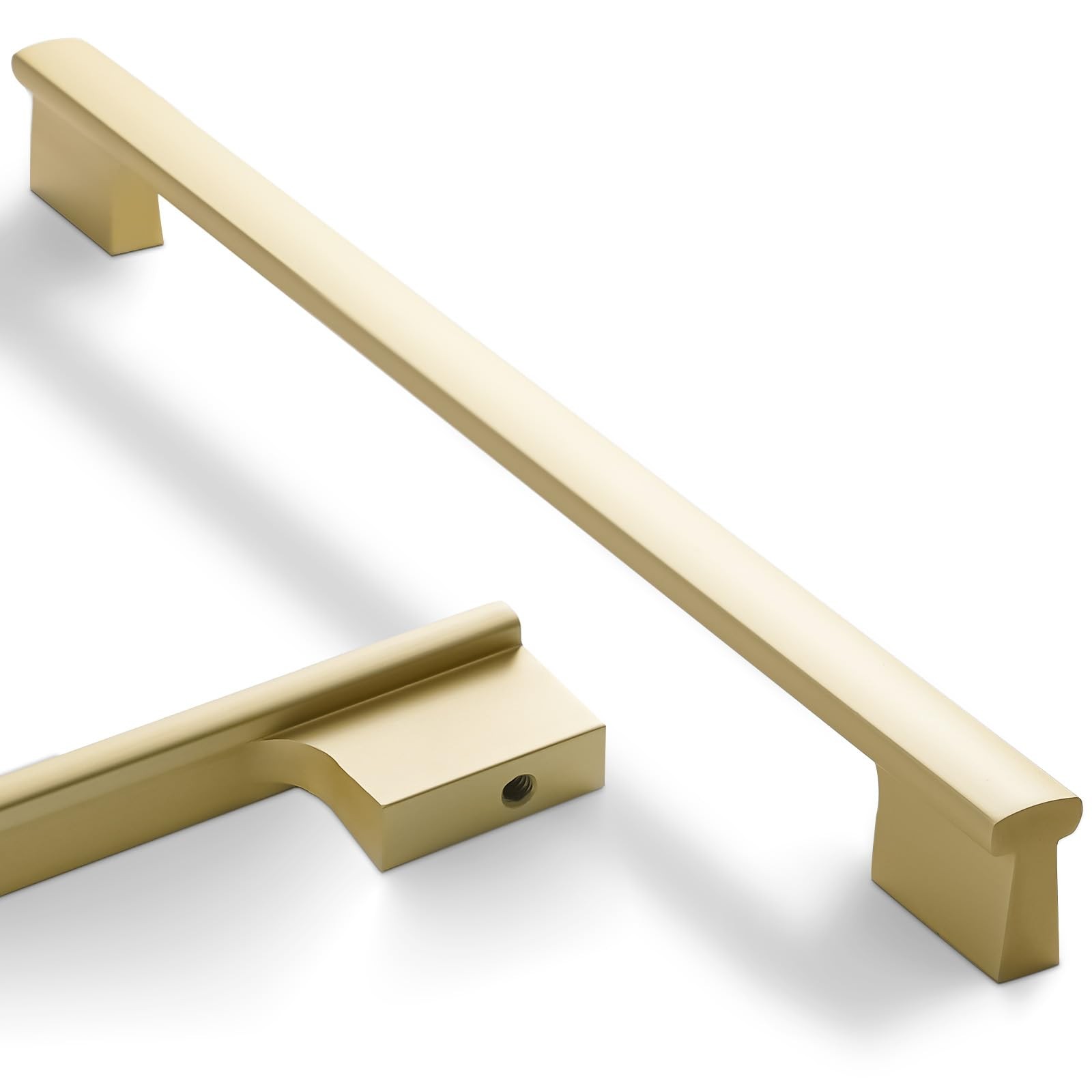 Amasideca 6 Pack Brushed Gold Cabinet Pulls 15Inch381Mm Hole Centers Kitchen