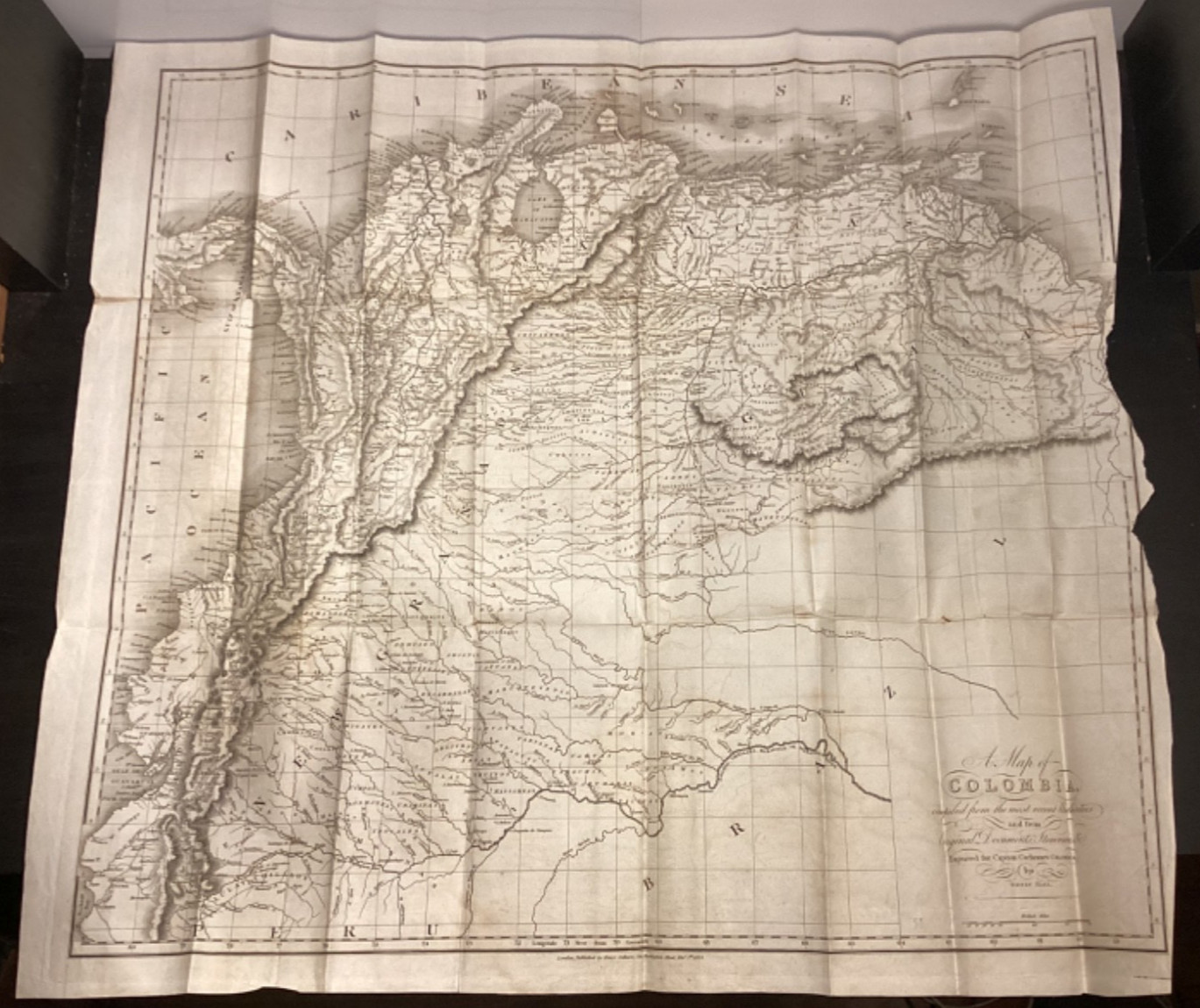 1825 Sidney Hall Map Of Gran Colombia – Engraved For Captain Cochrane’s Colombia