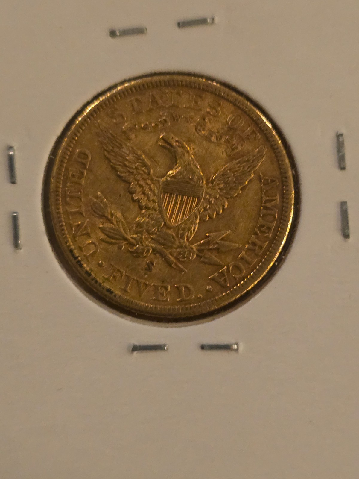 1903 s $5 gold Liberty- about uncirculated