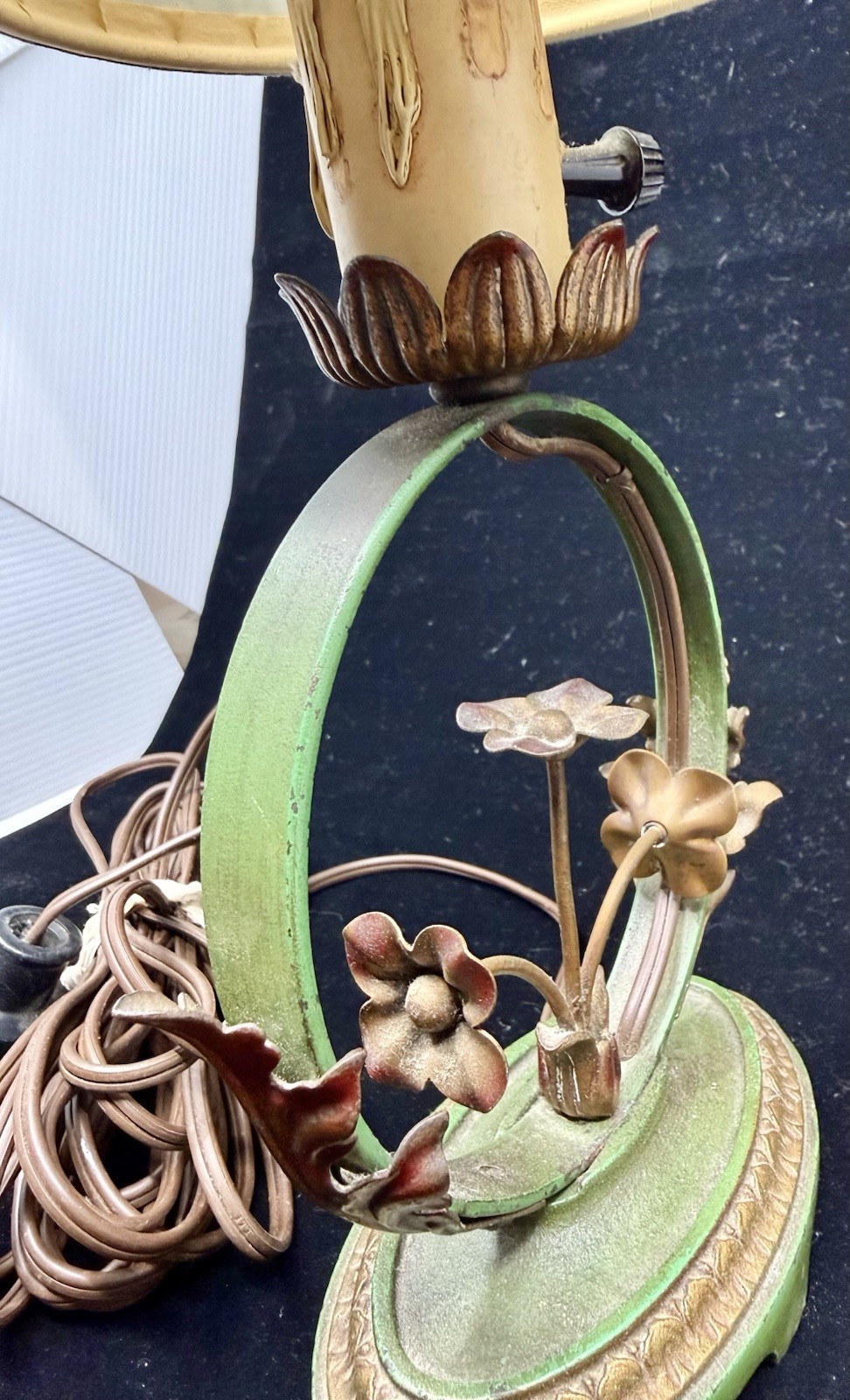 Vintage Moe Bridges / Signed “Spanish Revival Type” Cast Iron 1930’s Table Lamp