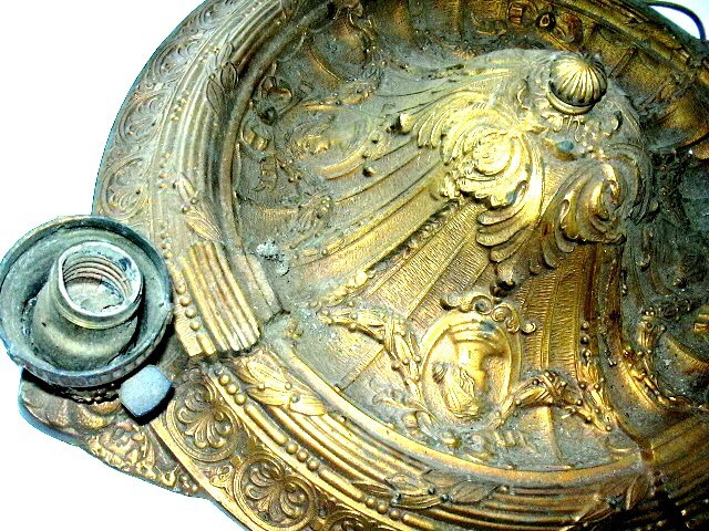 Antique 4 Socket CAST IRON CEILING Light Fixture