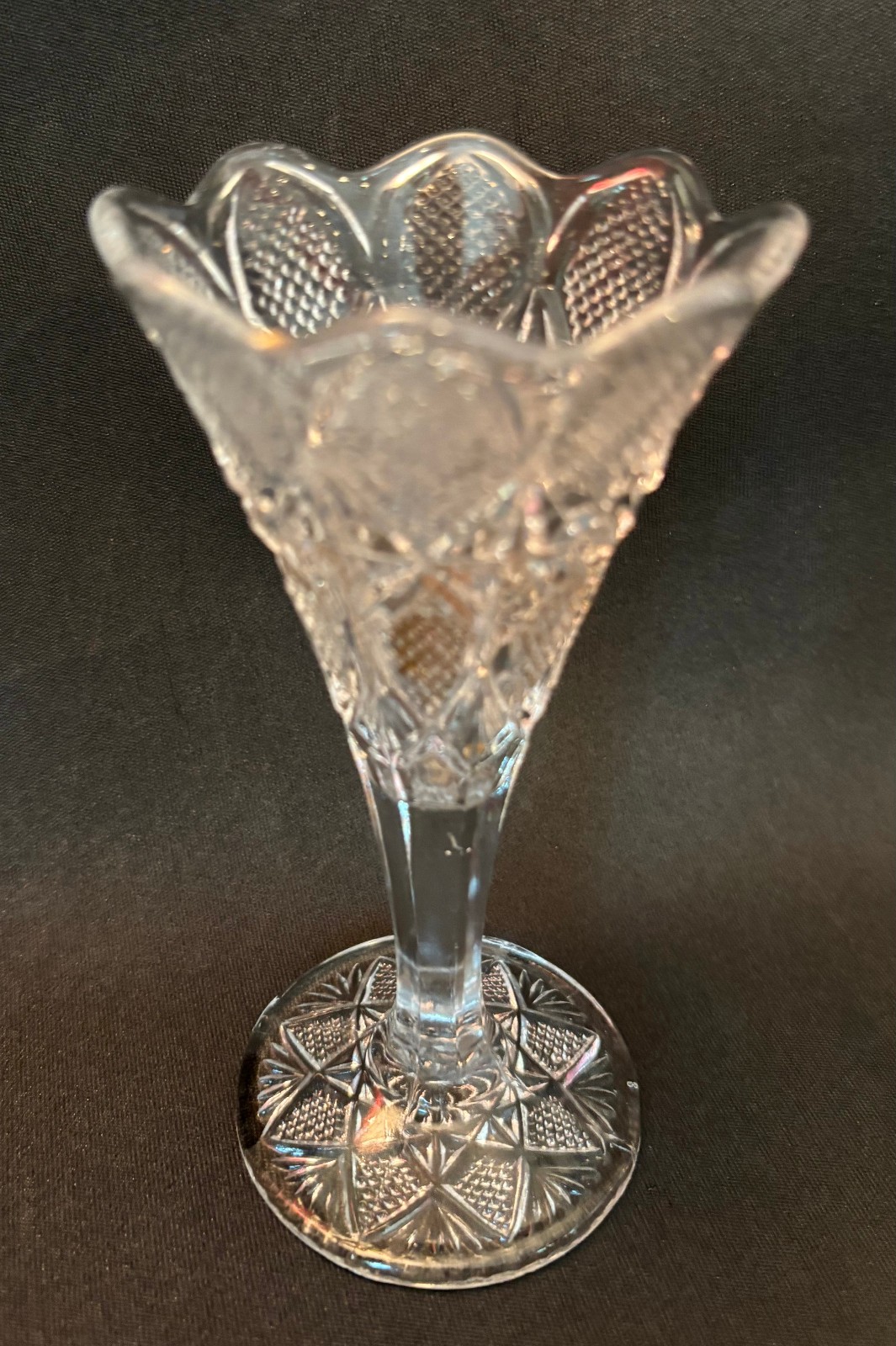 EAPG Antique Pattern PENNSYLVANIA VASE Balder U.S. Glass #15048 1897
